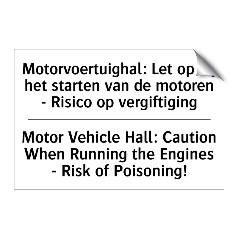Motorvoertuighal: Let op bij het /.../ - Motor Vehicle Hall: Caution When /.../