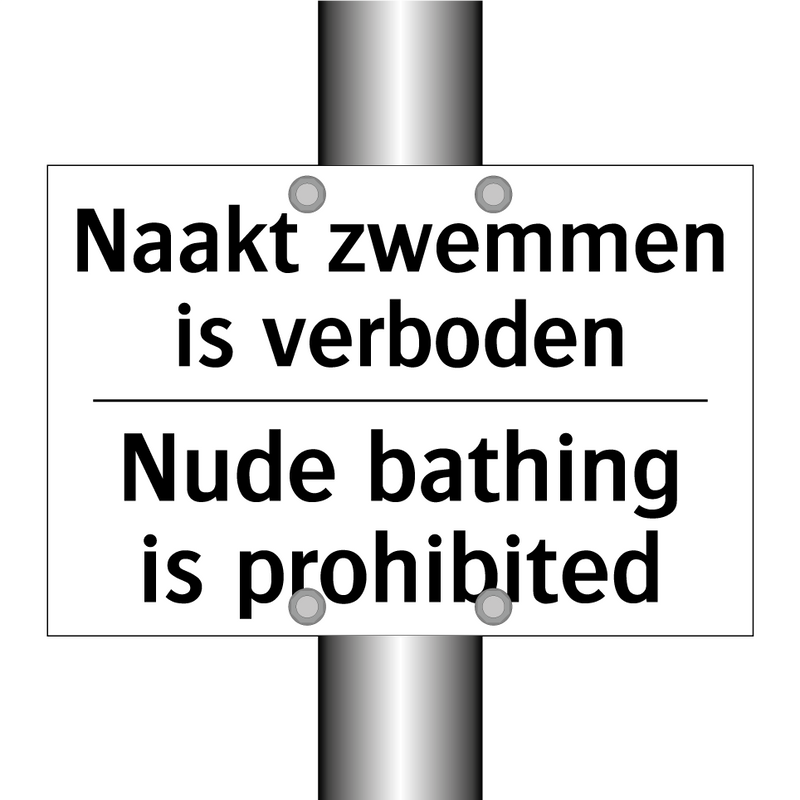 Naakt zwemmen is verboden - Nude bathing is prohibited