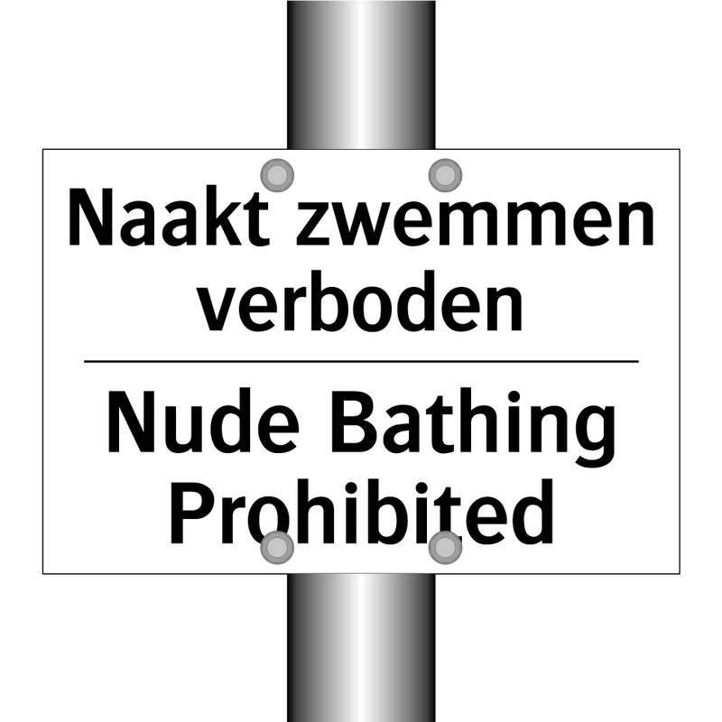 Naakt zwemmen verboden - Nude Bathing Prohibited