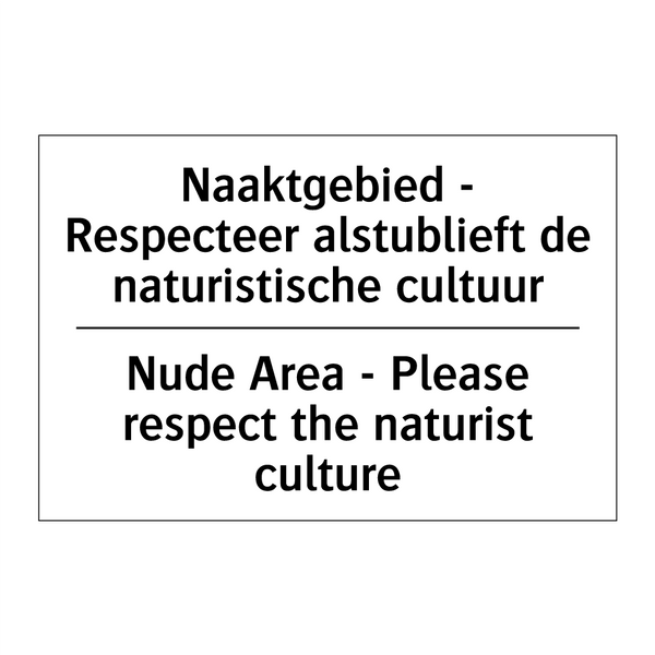 Naaktgebied - Respecteer alstublieft /.../ - Nude Area - Please respect the /.../