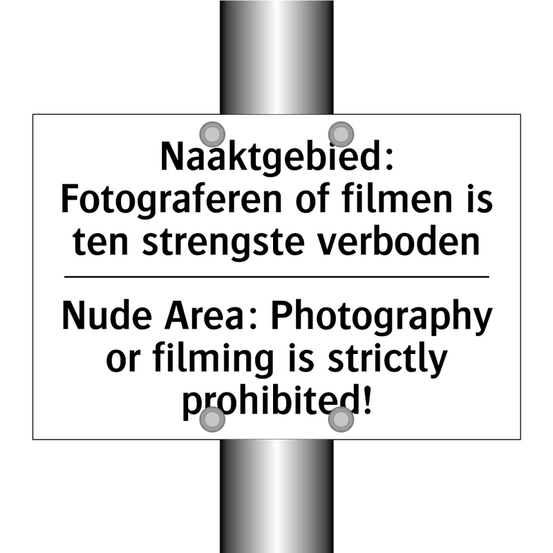 Naaktgebied: Fotograferen of filmen /.../ - Nude Area: Photography or filming /.../
