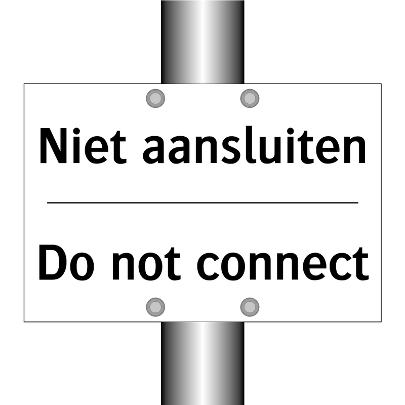 Niet aansluiten - Do not connect