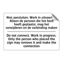 Niet aansluiten. Werk in uitvoering. /.../ - Do not connect. Work in progress. /.../