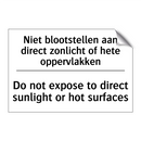 Niet blootstellen aan direct zonlicht /.../ - Do not expose to direct sunlight /.../