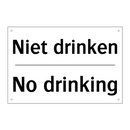 Niet drinken - No drinking