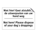 Niet hier! Gooi alstublieft de /.../ - Not here! Please dispose of your /.../