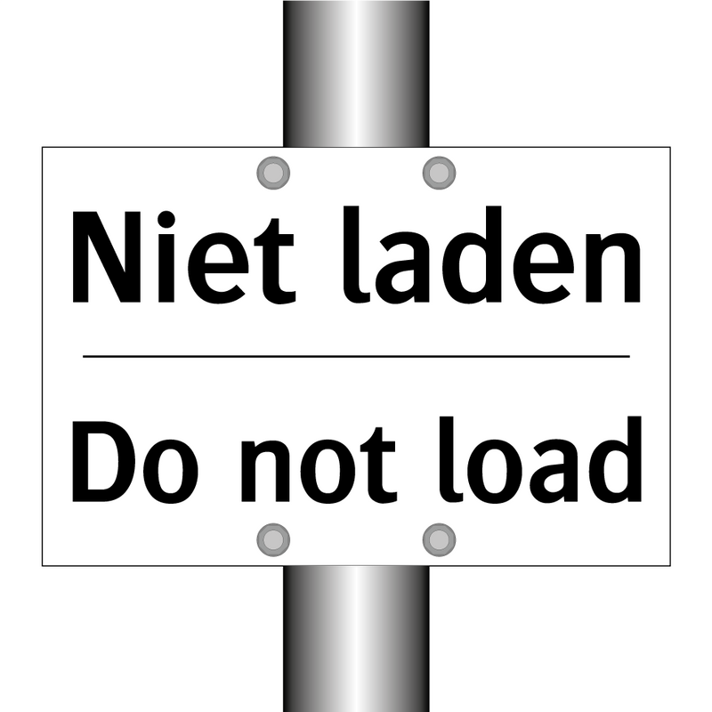 Niet laden - Do not load