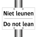 Niet leunen - Do not lean