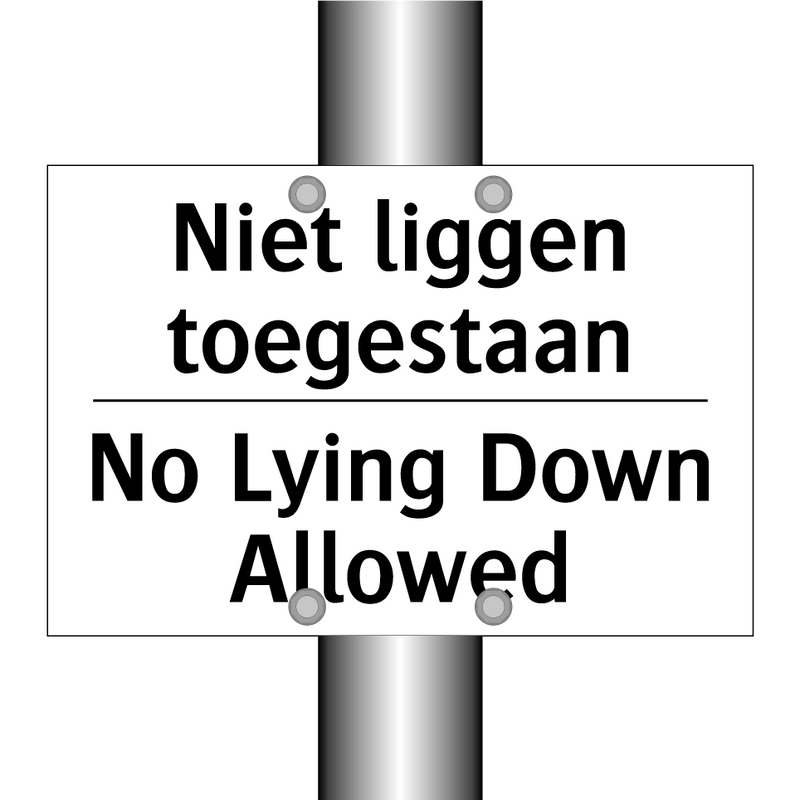 Niet liggen toegestaan - No Lying Down Allowed