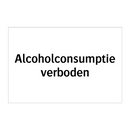 Alcoholconsumptie verboden