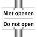 Niet openen - Do not open