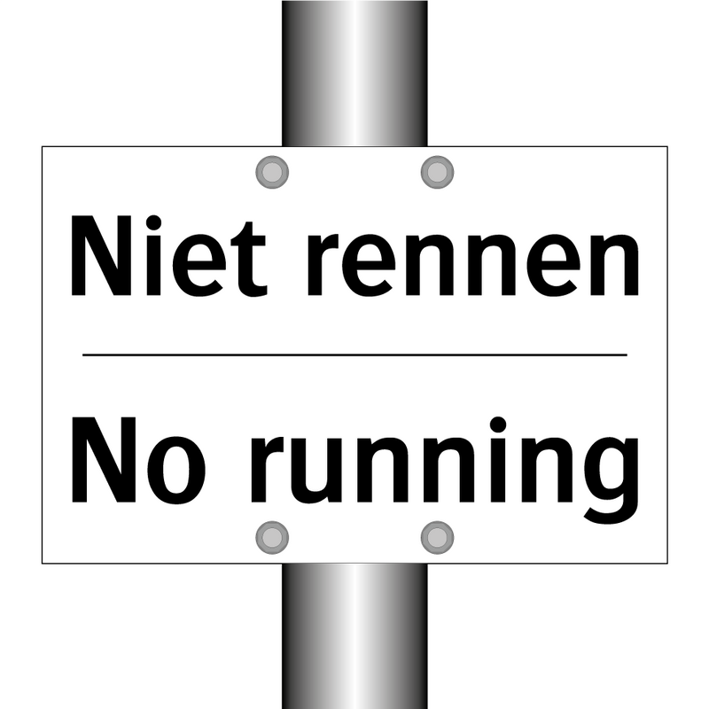 Niet rennen - No running