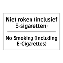 Niet roken (inclusief E-sigaretten)/.../ - No Smoking (Including E-Cigarettes)/.../