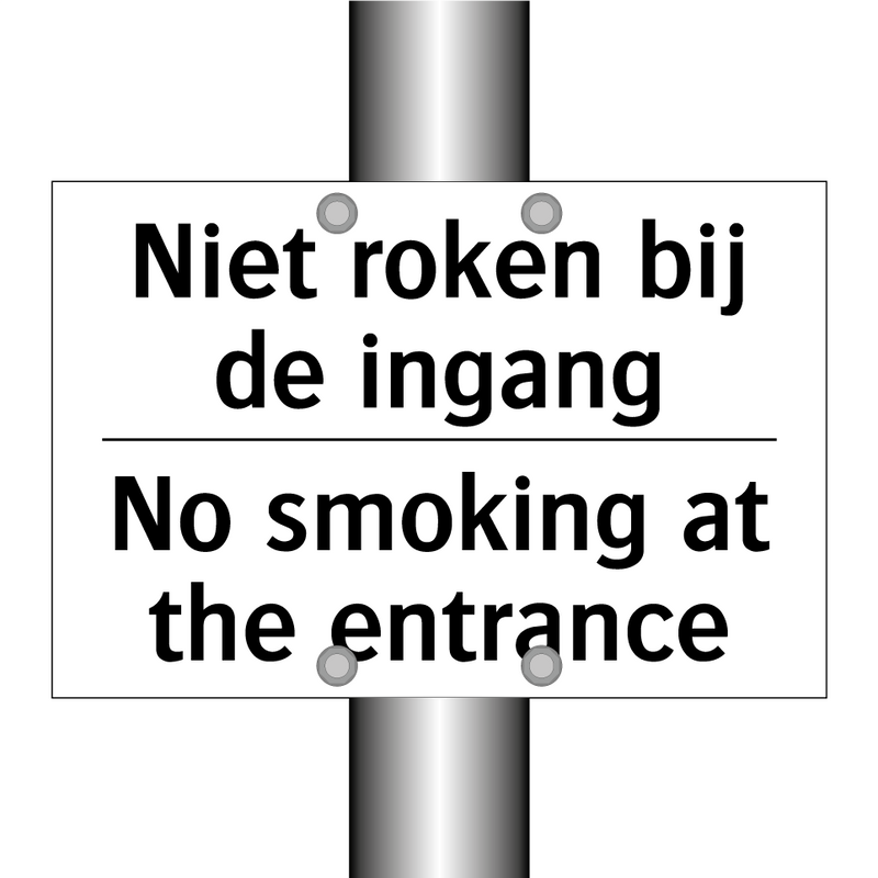 Niet roken bij de ingang - No smoking at the entrance