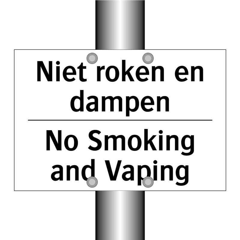 Niet roken en dampen - No Smoking and Vaping