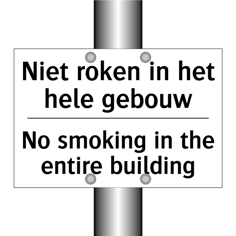 Niet roken in het hele gebouw - No smoking in the entire building/.../