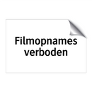 Filmopnames verboden
