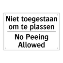 Niet toegestaan om te plassen - No Peeing Allowed