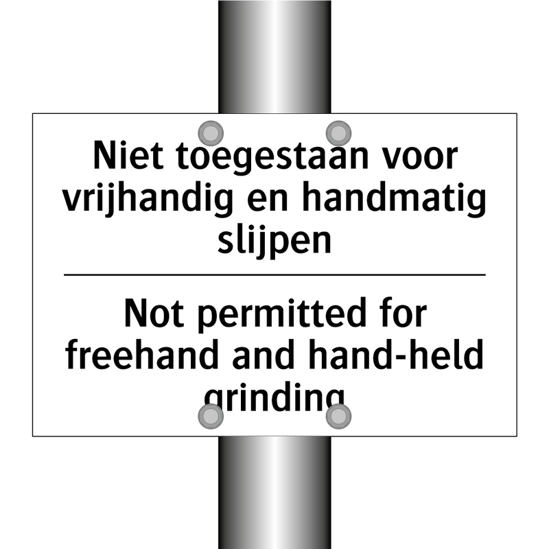 Niet toegestaan voor vrijhandig /.../ - Not permitted for freehand and /.../