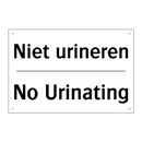 Niet urineren - No Urinating