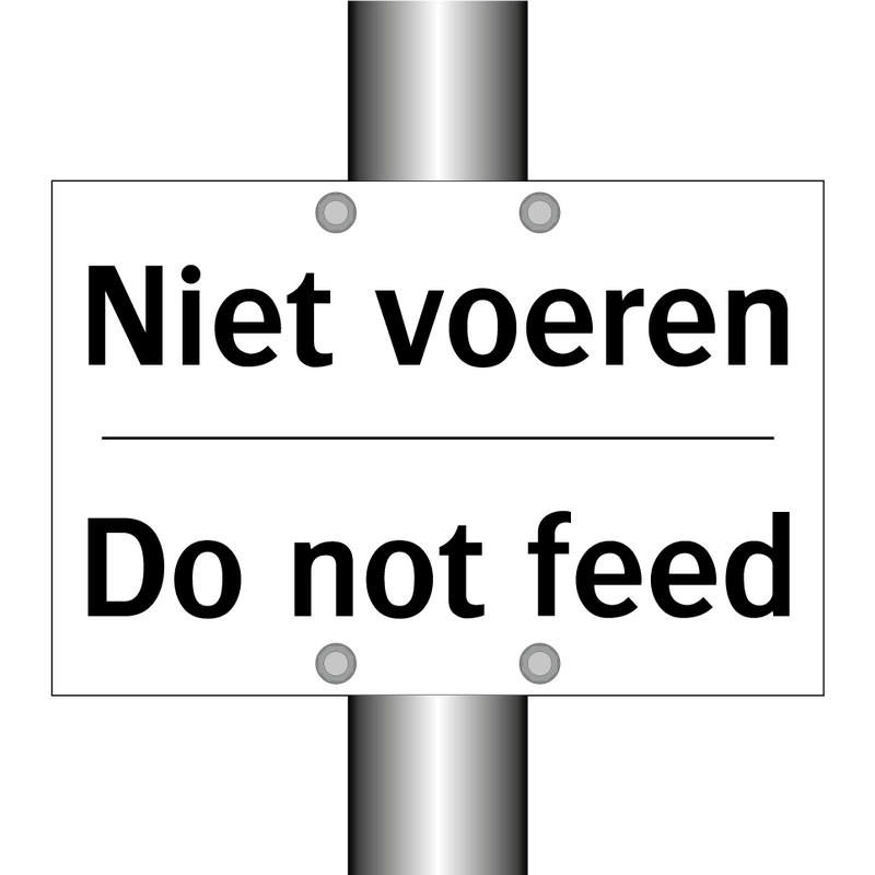 Niet voeren - Do not feed