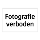 Fotografie verboden
