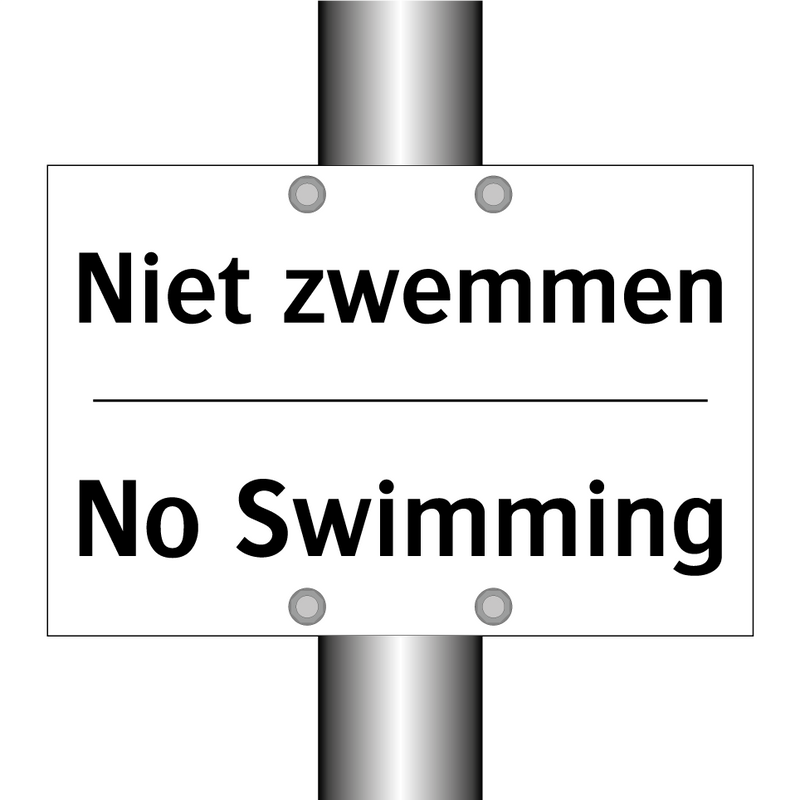 Niet zwemmen - No Swimming