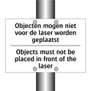 Objecten mogen niet voor de laser /.../ - Objects must not be placed in /.../