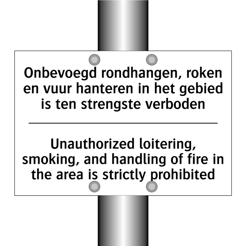 Onbevoegd rondhangen, roken en /.../ - Unauthorized loitering, smoking, /.../