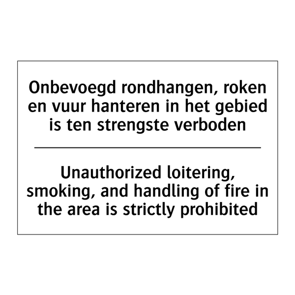 Onbevoegd rondhangen, roken en /.../ - Unauthorized loitering, smoking, /.../