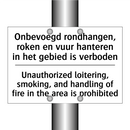 Onbevoegd rondhangen, roken en /.../ - Unauthorized loitering, smoking, /.../
