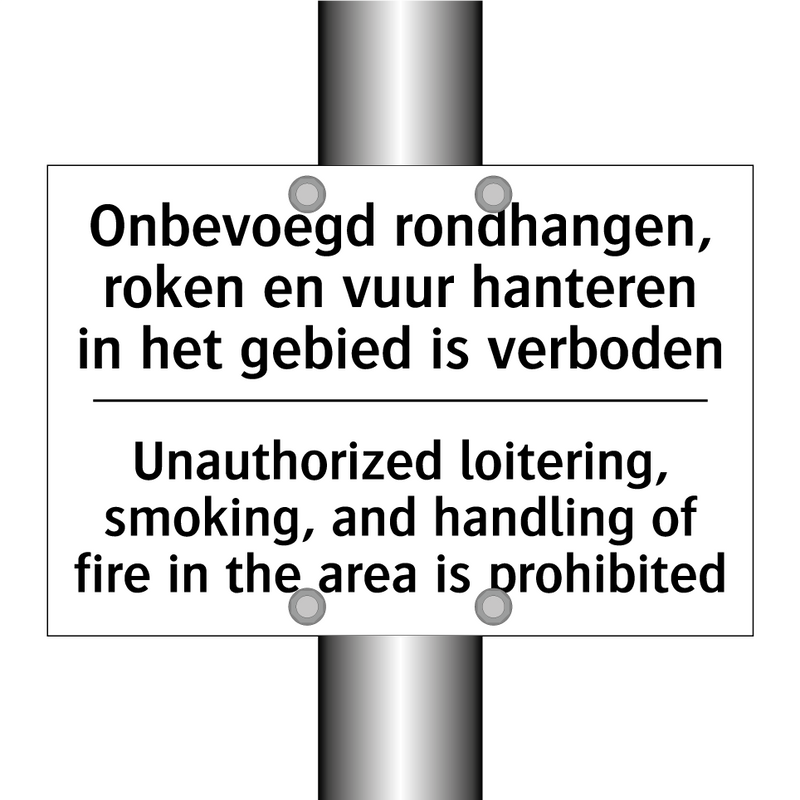 Onbevoegd rondhangen, roken en /.../ - Unauthorized loitering, smoking, /.../