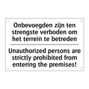 Onbevoegden zijn ten strengste /.../ - Unauthorized persons are strictly /.../