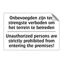 Onbevoegden zijn ten strengste /.../ - Unauthorized persons are strictly /.../