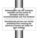 Onbevoegden zijn ten strengste /.../ - Unauthorized persons are strictly /.../