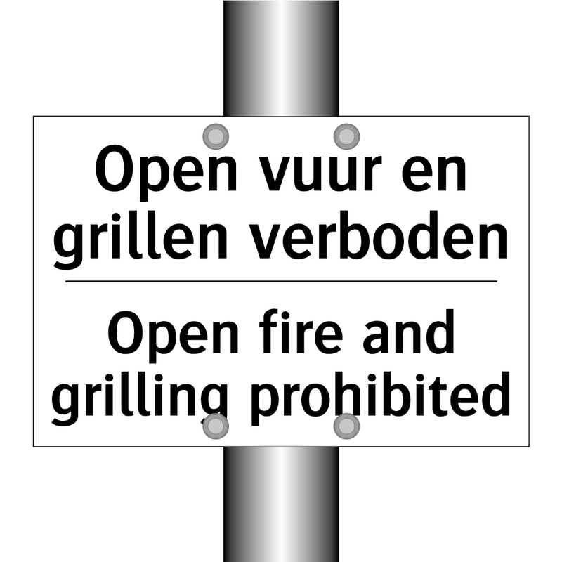 Open vuur en grillen verboden - Open fire and grilling prohibited/.../