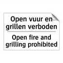 Open vuur en grillen verboden - Open fire and grilling prohibited/.../