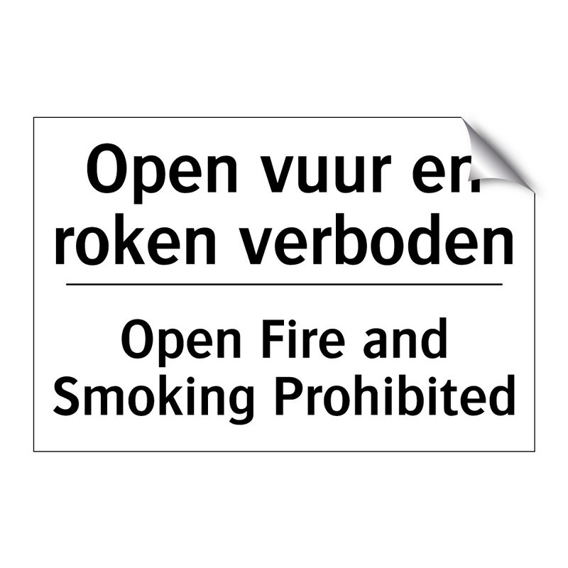 Open vuur en roken verboden - Open Fire and Smoking Prohibited/.../