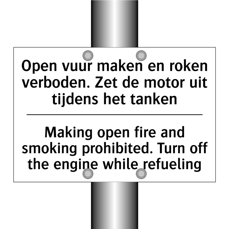 Open vuur maken en roken verboden. /.../ - Making open fire and smoking prohibited. /.../