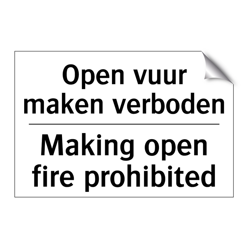 Open vuur maken verboden - Making open fire prohibited