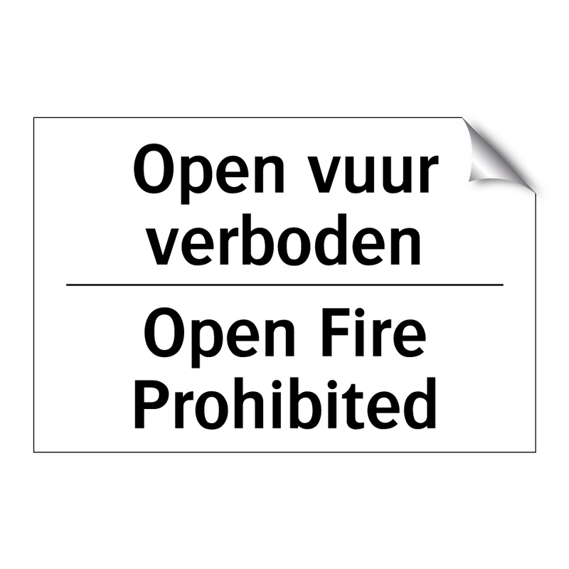 Open vuur verboden - Open Fire Prohibited