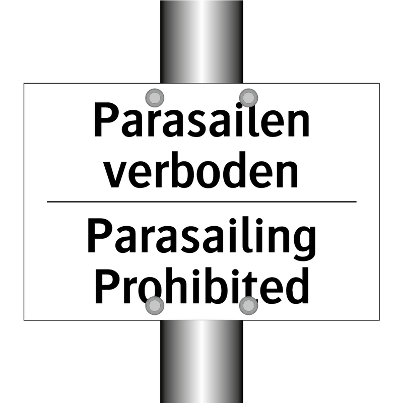 Parasailen verboden - Parasailing Prohibited