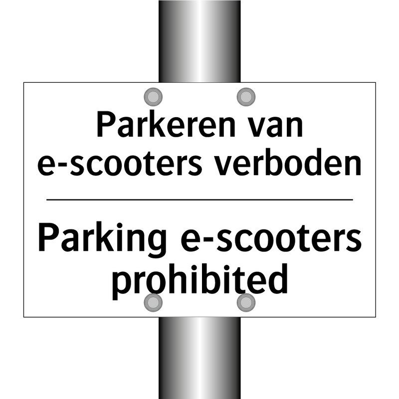 Parkeren van e-scooters verboden/.../ - Parking e-scooters prohibited