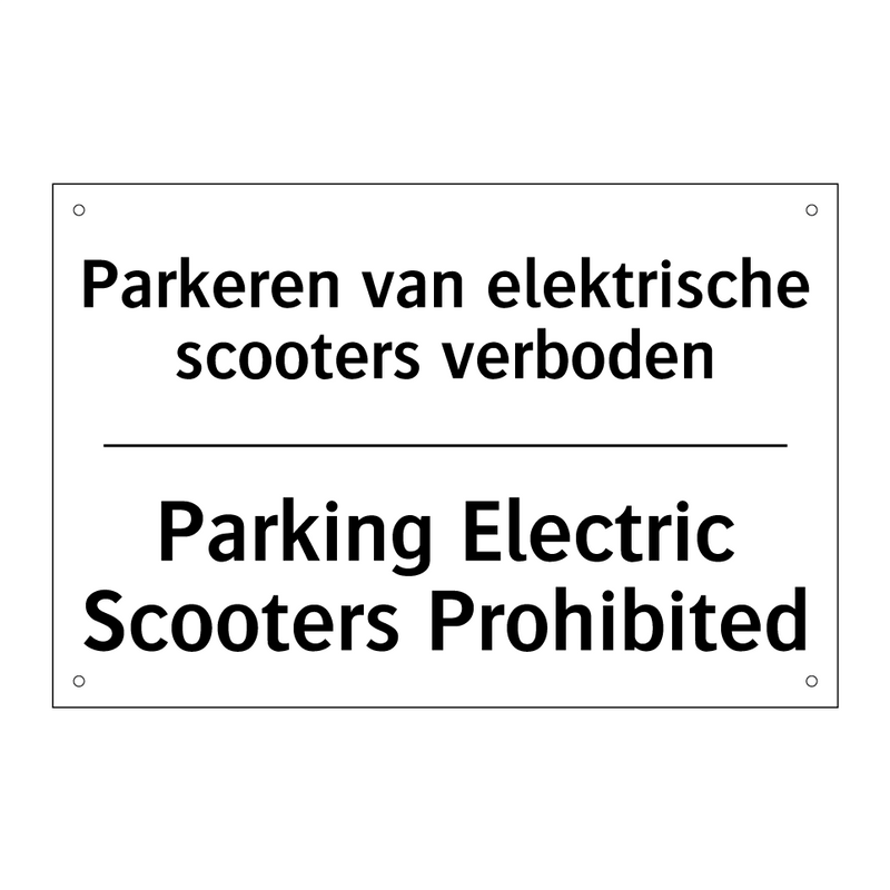 Parkeren van elektrische scooters /.../ - Parking Electric Scooters Prohibited/.../