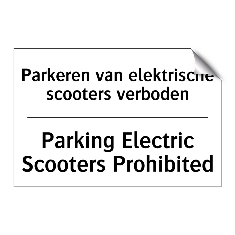 Parkeren van elektrische scooters /.../ - Parking Electric Scooters Prohibited/.../