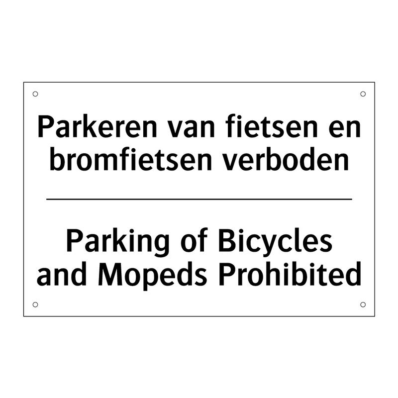 Parkeren van fietsen en bromfietsen /.../ - Parking of Bicycles and Mopeds /.../