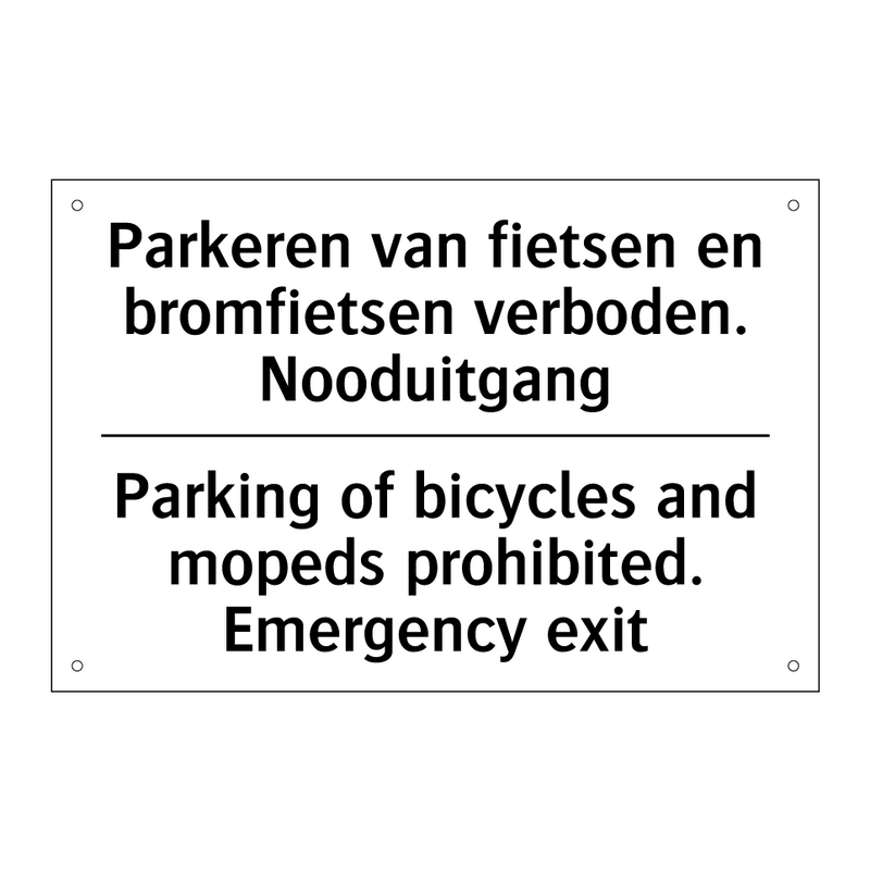 Parkeren van fietsen en bromfietsen /.../ - Parking of bicycles and mopeds /.../