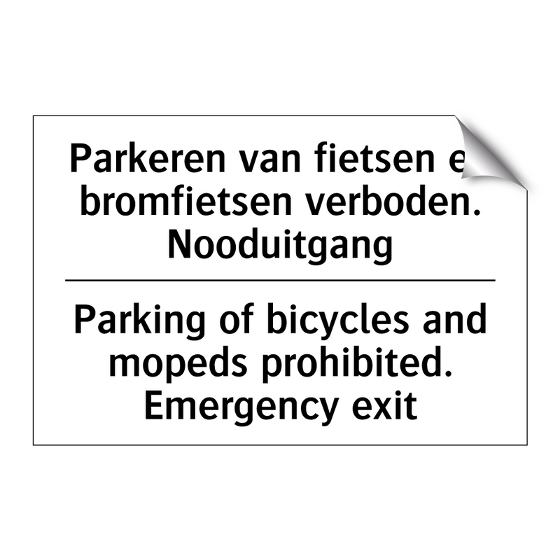 Parkeren van fietsen en bromfietsen /.../ - Parking of bicycles and mopeds /.../