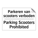 Parkeren van scooters verboden - Parking Scooters Prohibited