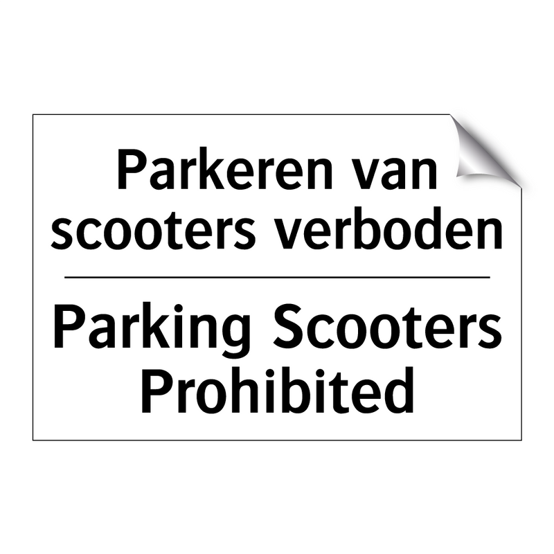 Parkeren van scooters verboden - Parking Scooters Prohibited